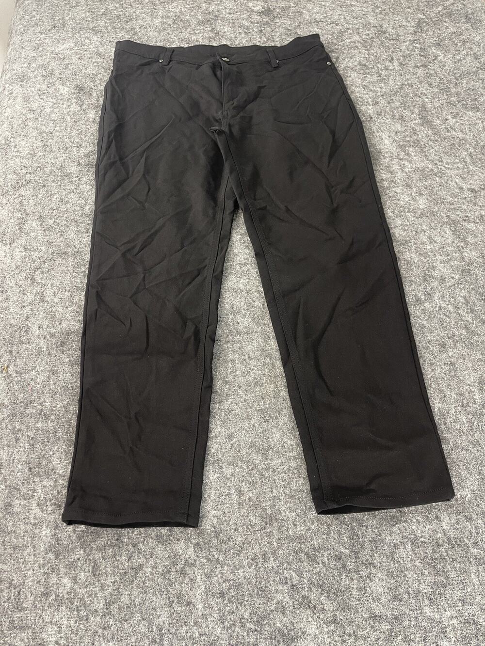 Red Apple Jeans Womens 16 Black Pants Stretch Denim W:35 NWT Straight N146